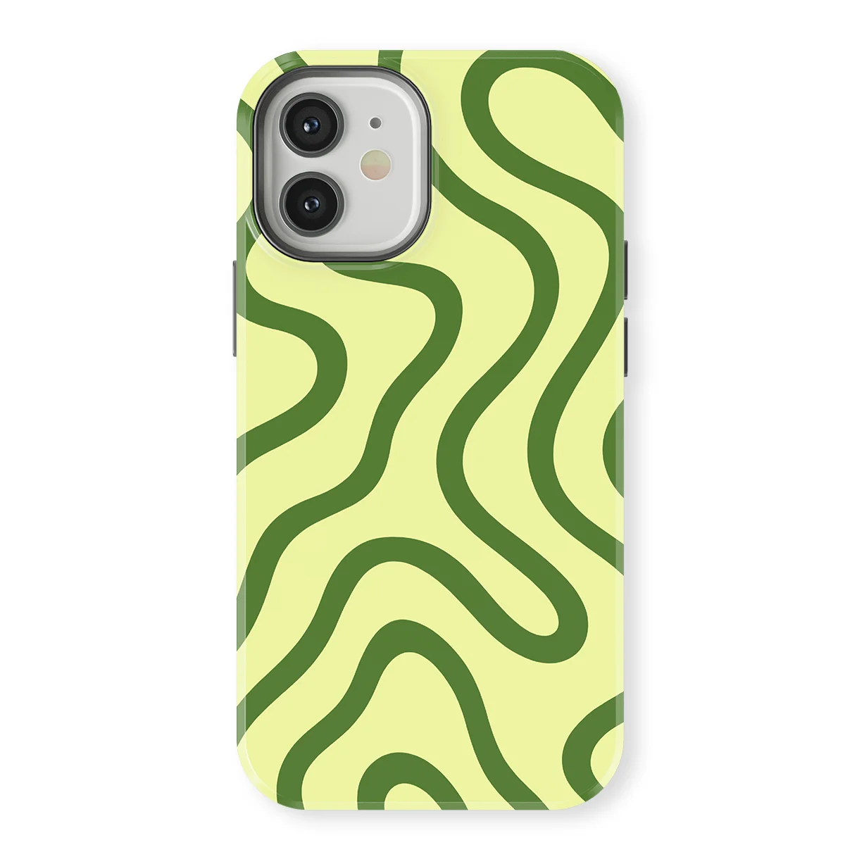 Curvy Lines - Leaf Loop - Green case for iPhone 12 - Image 1