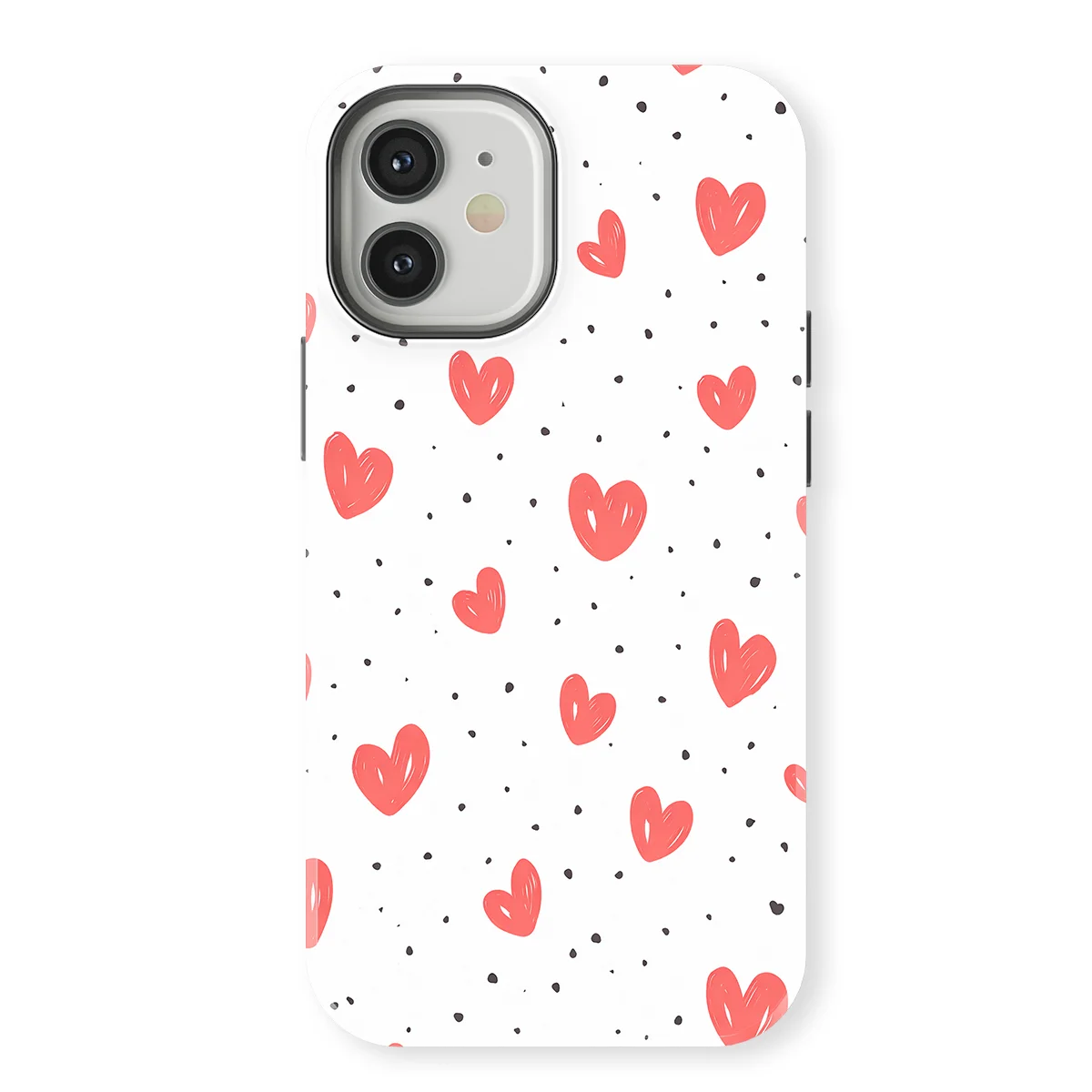 Little Love - Cherry Hearts - White/Red/Multicolor case for iPhone 12 - Image 1