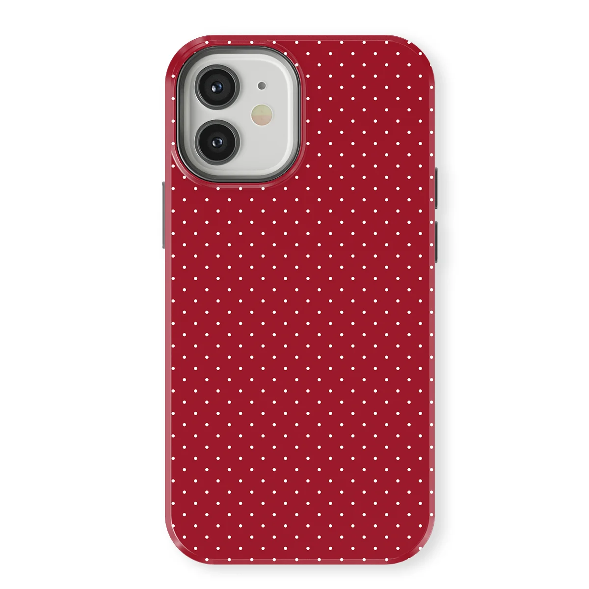 Micro Polka - Red Velvet - Red case for iPhone 12 - Image 1