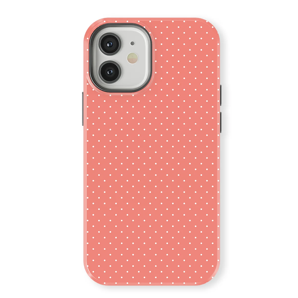 Micro Polka - Soft Coral - Pink case for iPhone 12 - Image 1