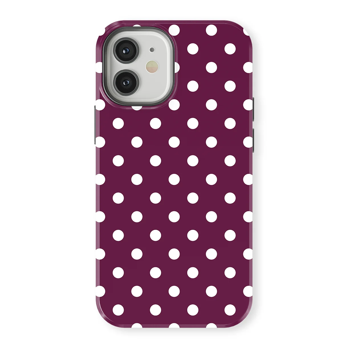 Polka Dots - Purple Pop - Purple/White case for iPhone 12 - Image 1