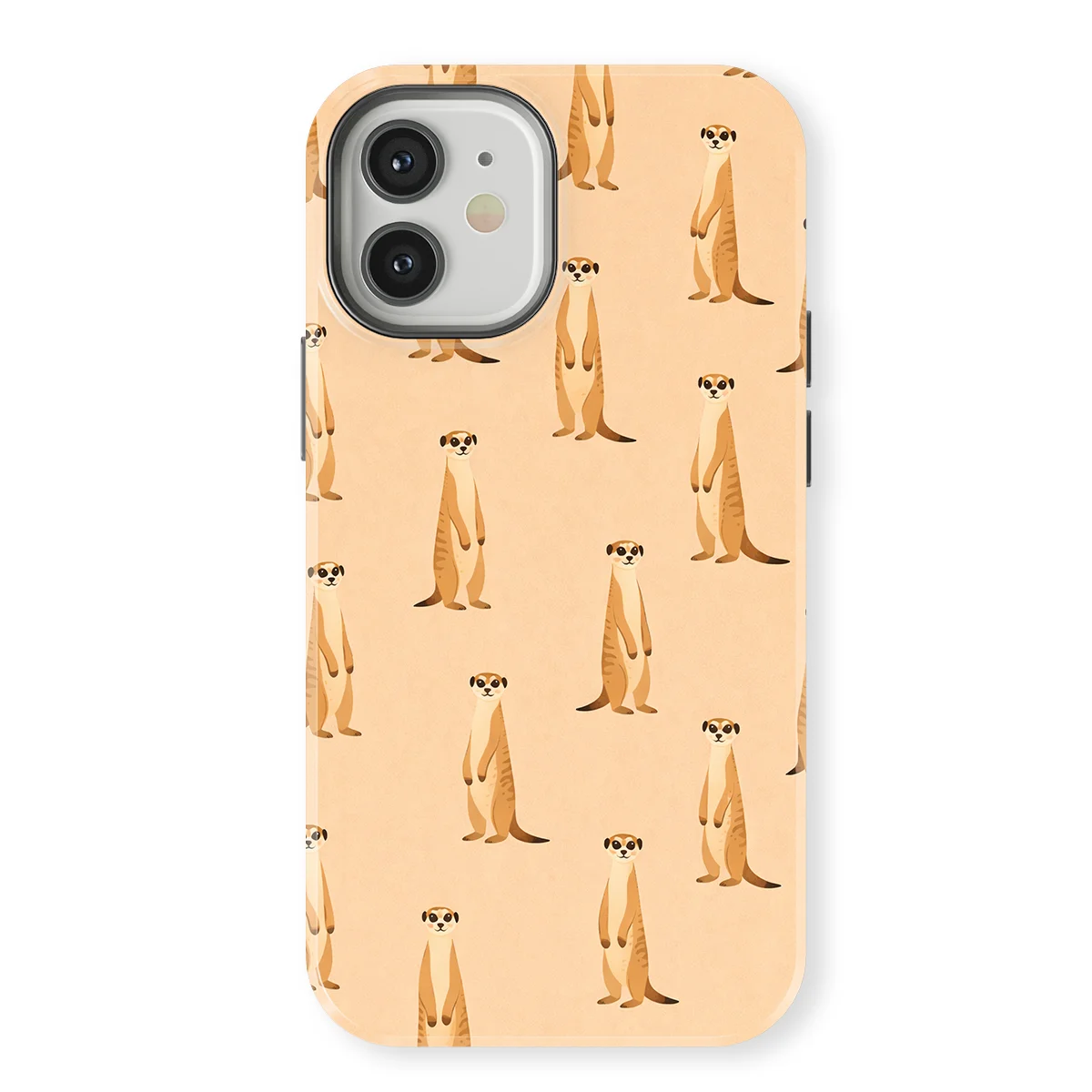 Safari - Stokstaartje - Yellow/Brown case for iPhone 12 - Image 1