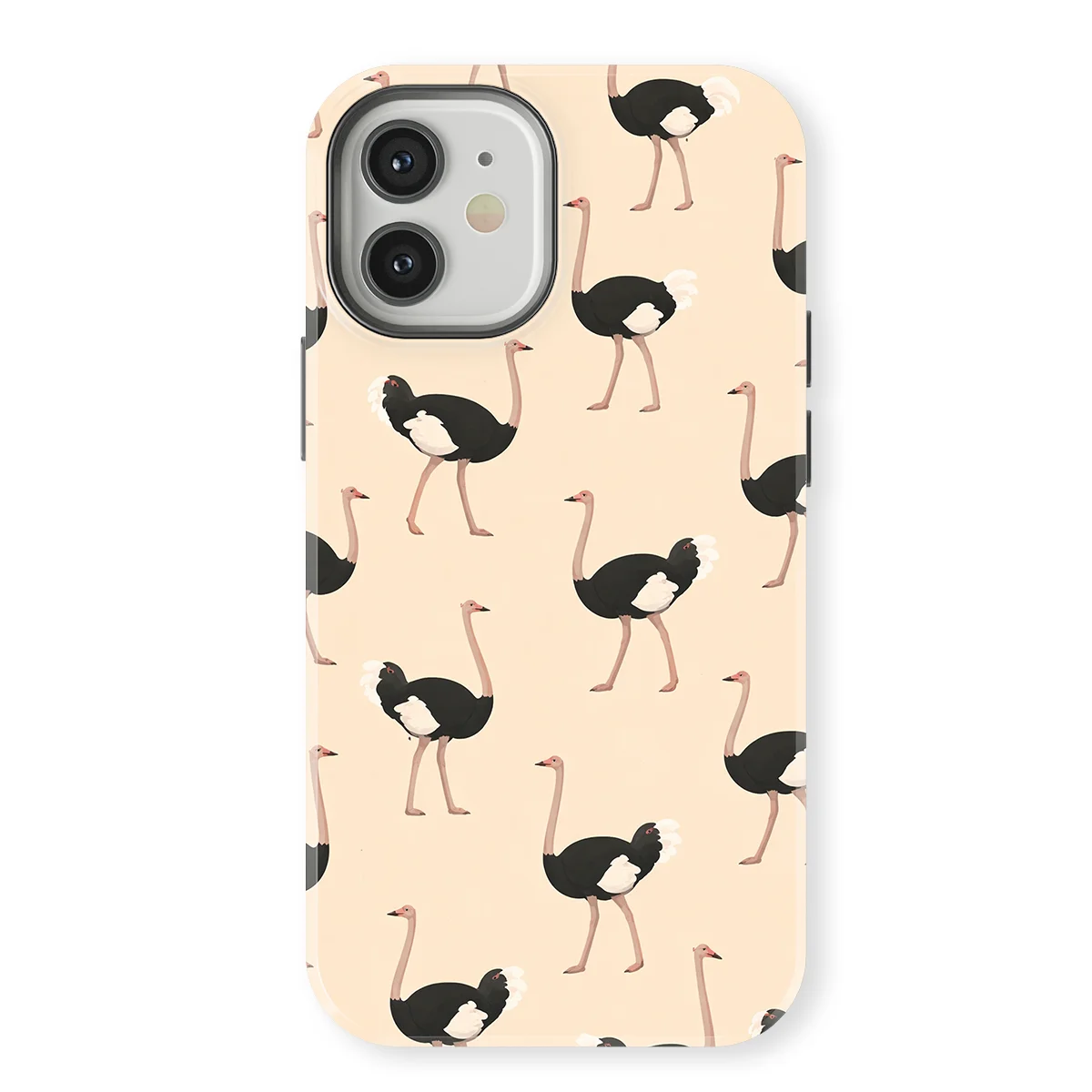 Safari - Struisvogel - White/Black case for iPhone 12 - Image 1