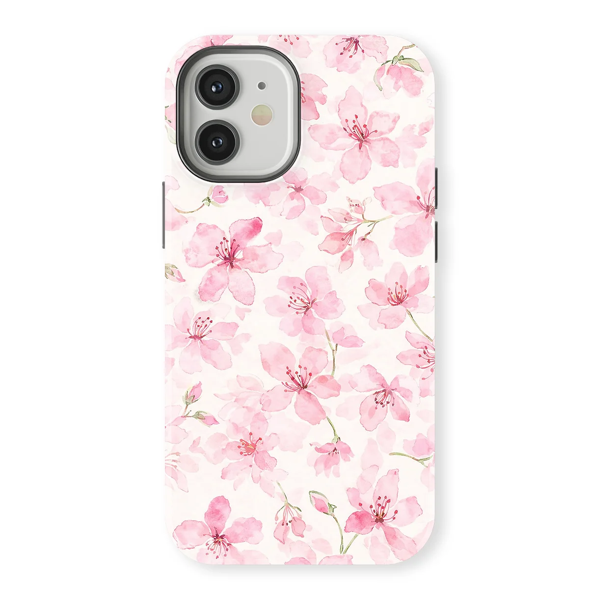 Watercolor Flowers - Cherry Blossom - Pink case for iPhone 12 - Image 1