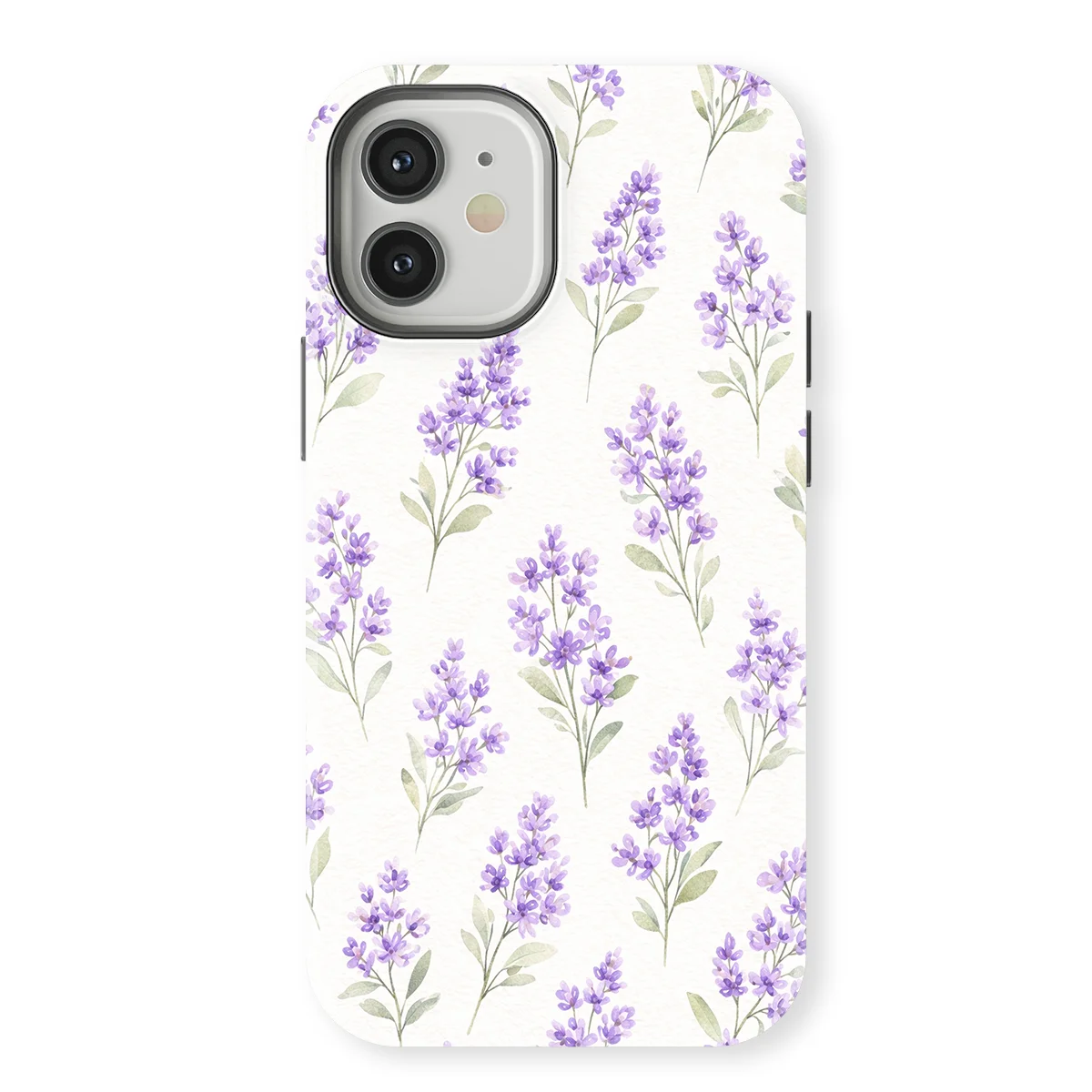 Watercolor Flowers - Provence Garden - Purple/Multicolor case for iPhone 12 - Image 1