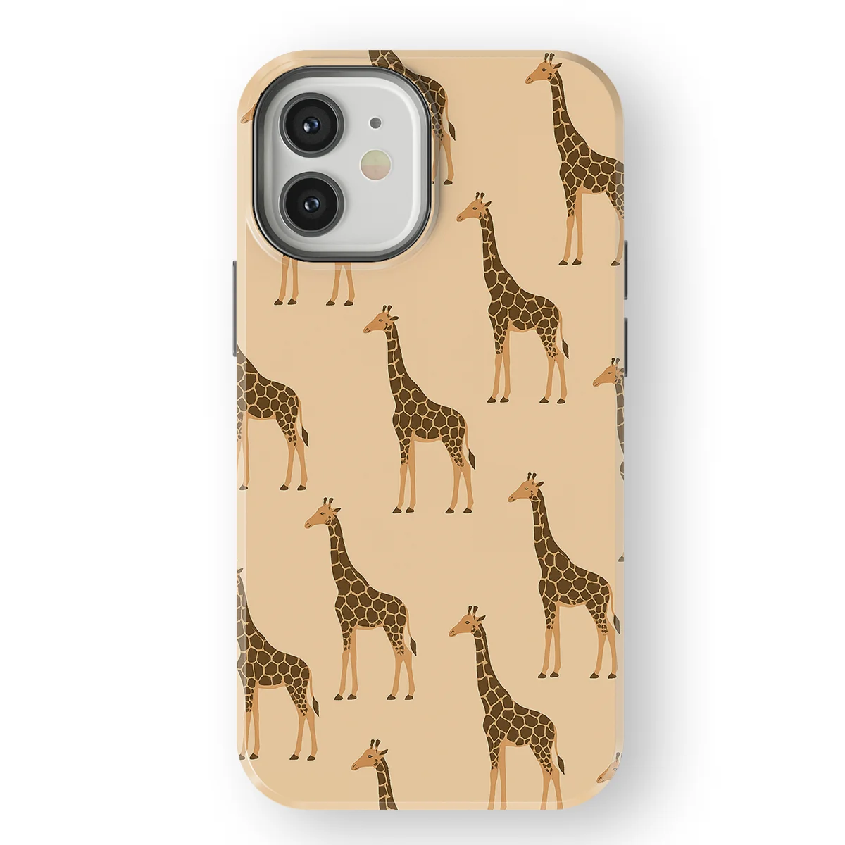 Animals - Giraffe - Beige/Yellow case for iPhone 12 Mini - Image 1