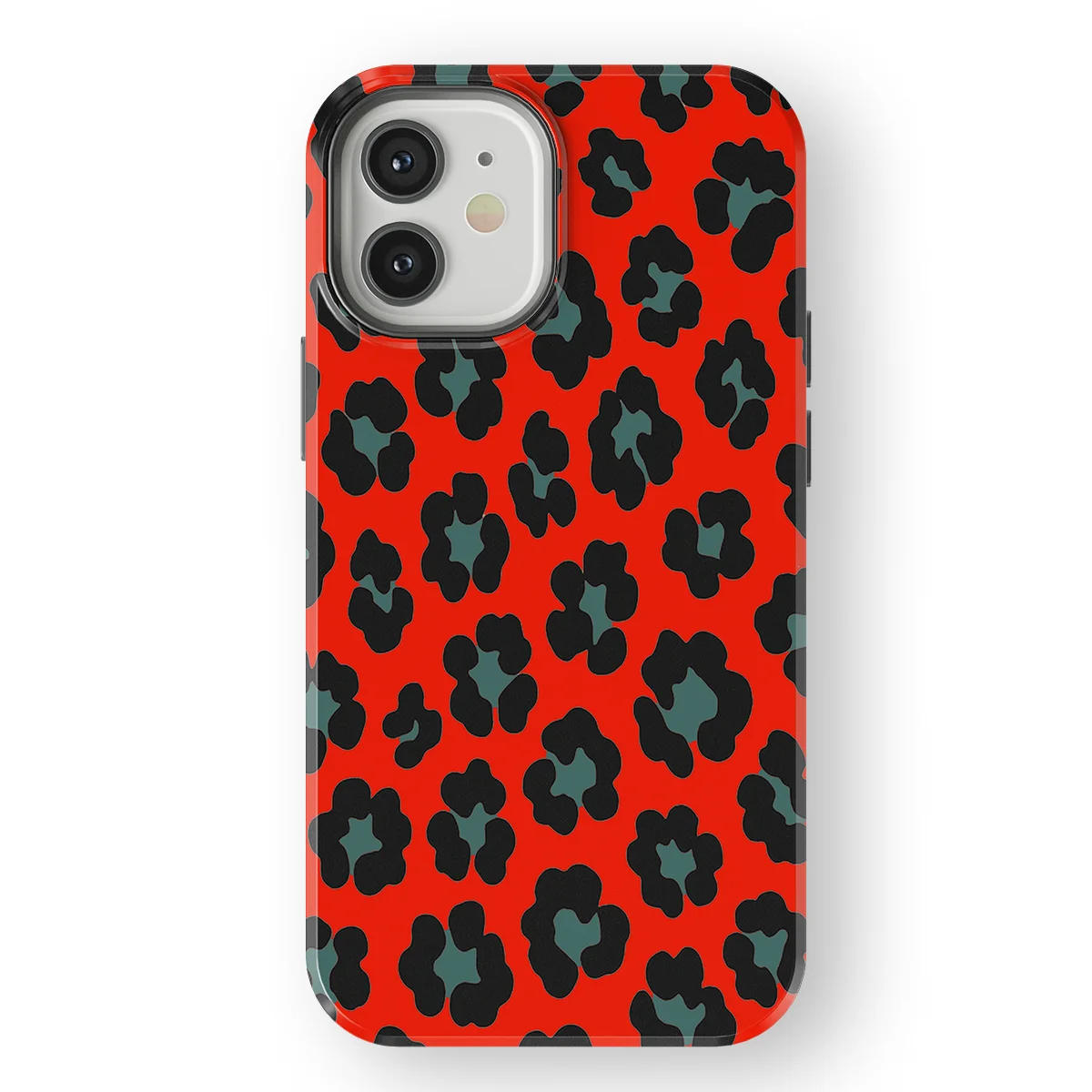Animals - Jungle Blaze - Red/Blue case for iPhone 12 Mini - Image 1