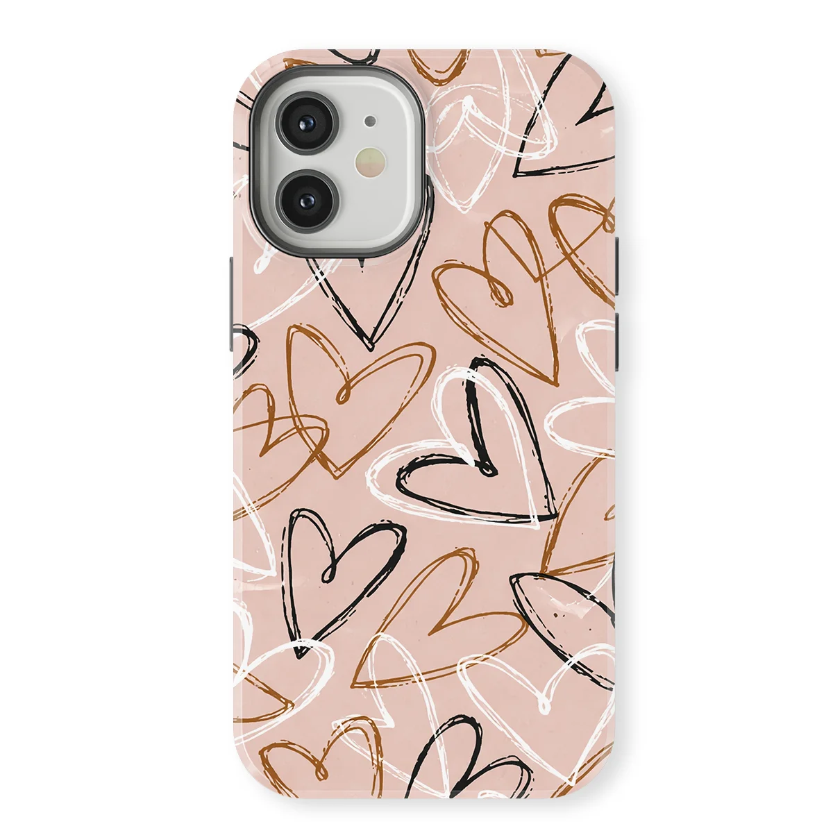 Little Love - Artful Hearts - Pink/Multicolor case for iPhone 12 Mini - Image 1