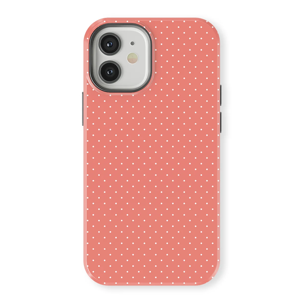 Micro Polka - Soft Coral - Pink case for iPhone 12 Mini - Image 1