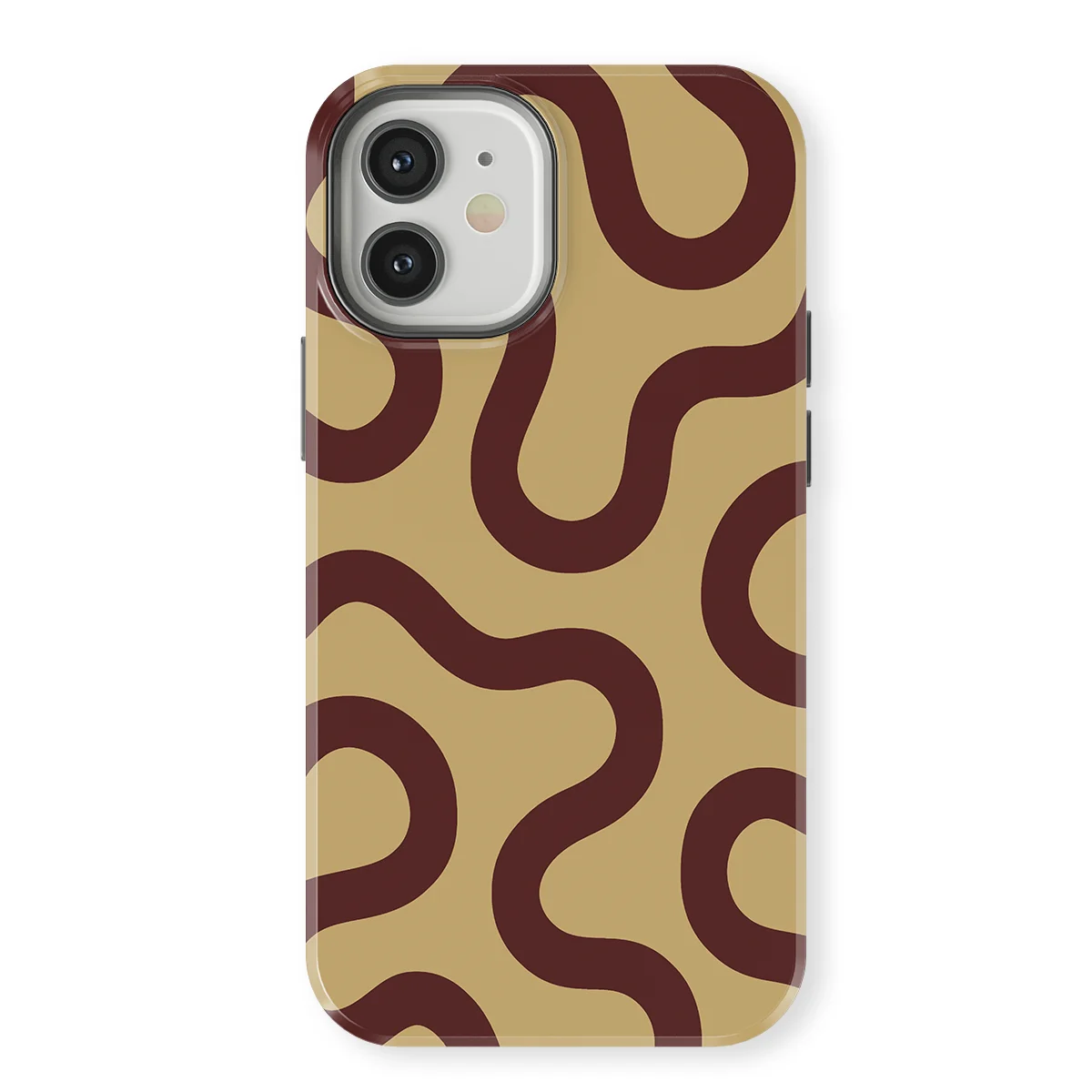 Motion Flow - Cocoa Curve - Beige/Brown for iPhone 12 Mini