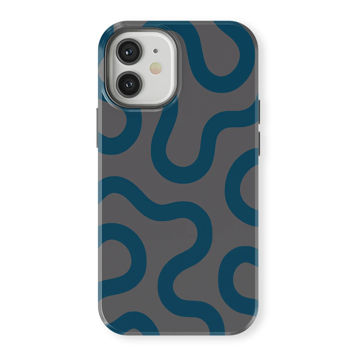 Motion Flow - Shadow Waves - Grey/Blue for iPhone 12 Mini