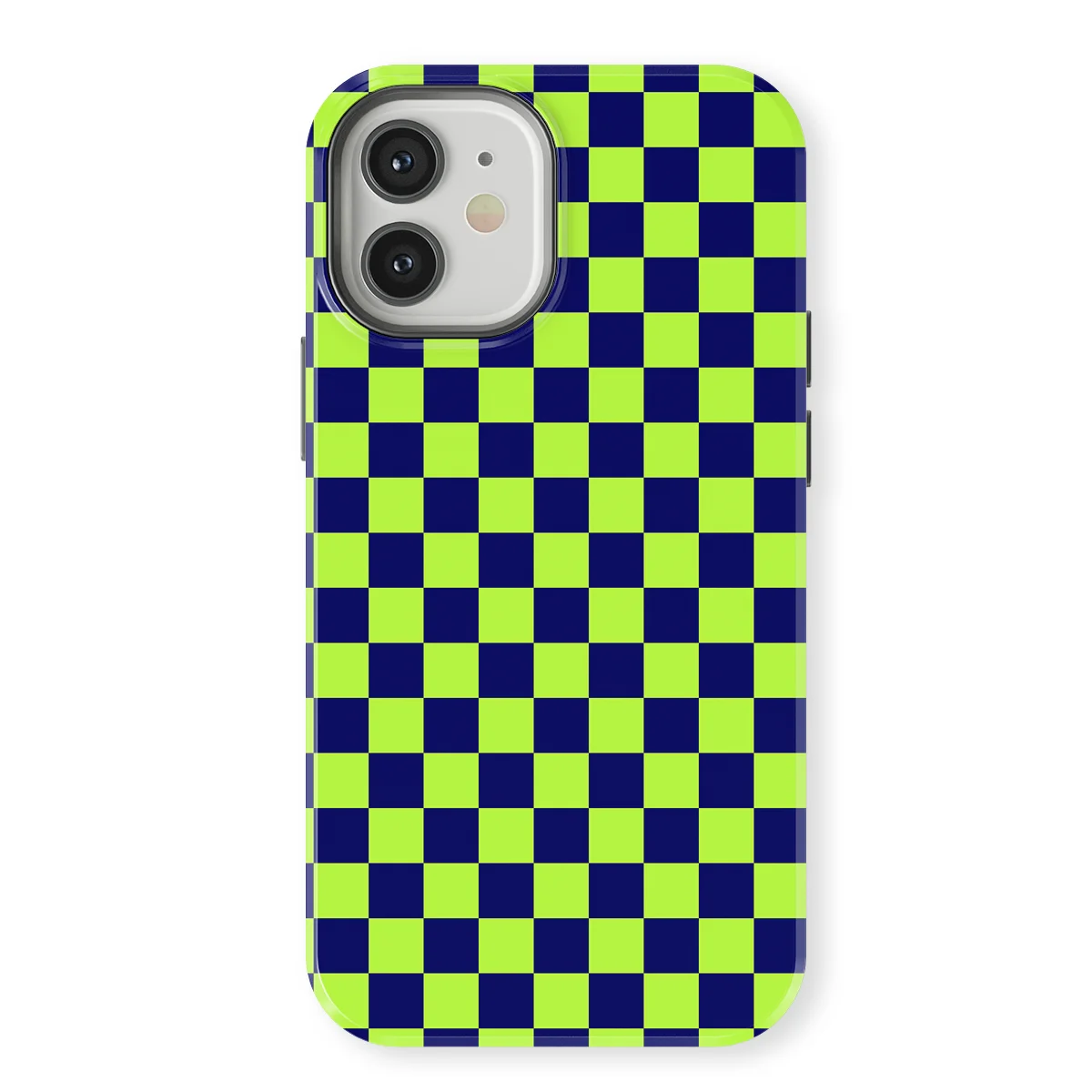 Tiny Squares - Acid Grid - Green/Blue/Multicolor for iPhone 12 Mini