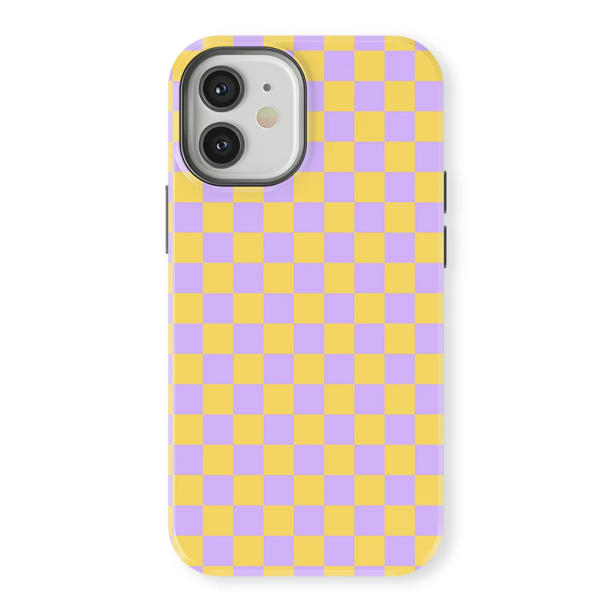 Tiny Squares - Lilac Lemonade - Yellow/Purple/Multicolor case for iPhone 12 Mini - Image 1