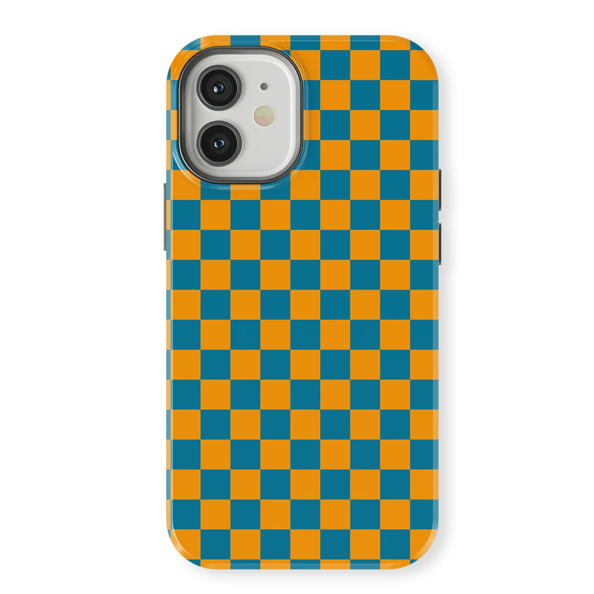 Tiny Squares - Petrol Pop - Orange/Blue/Multicolor case for iPhone 12 Mini - Image 1