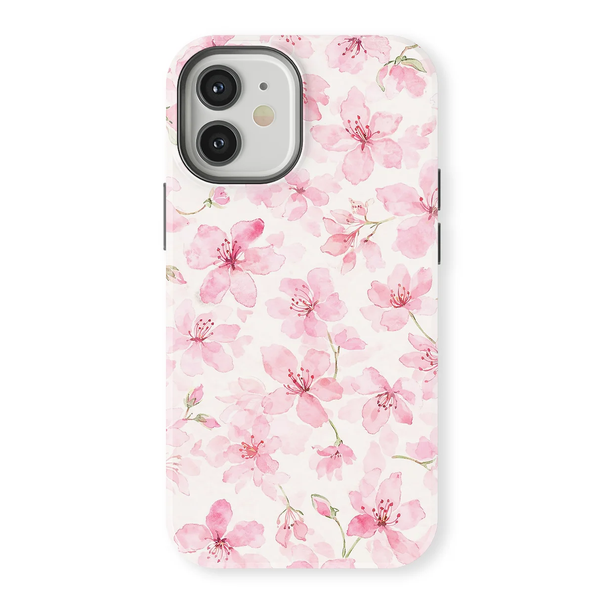 Watercolor Flowers - Cherry Blossom - Pink case for iPhone 12 Mini - Image 1