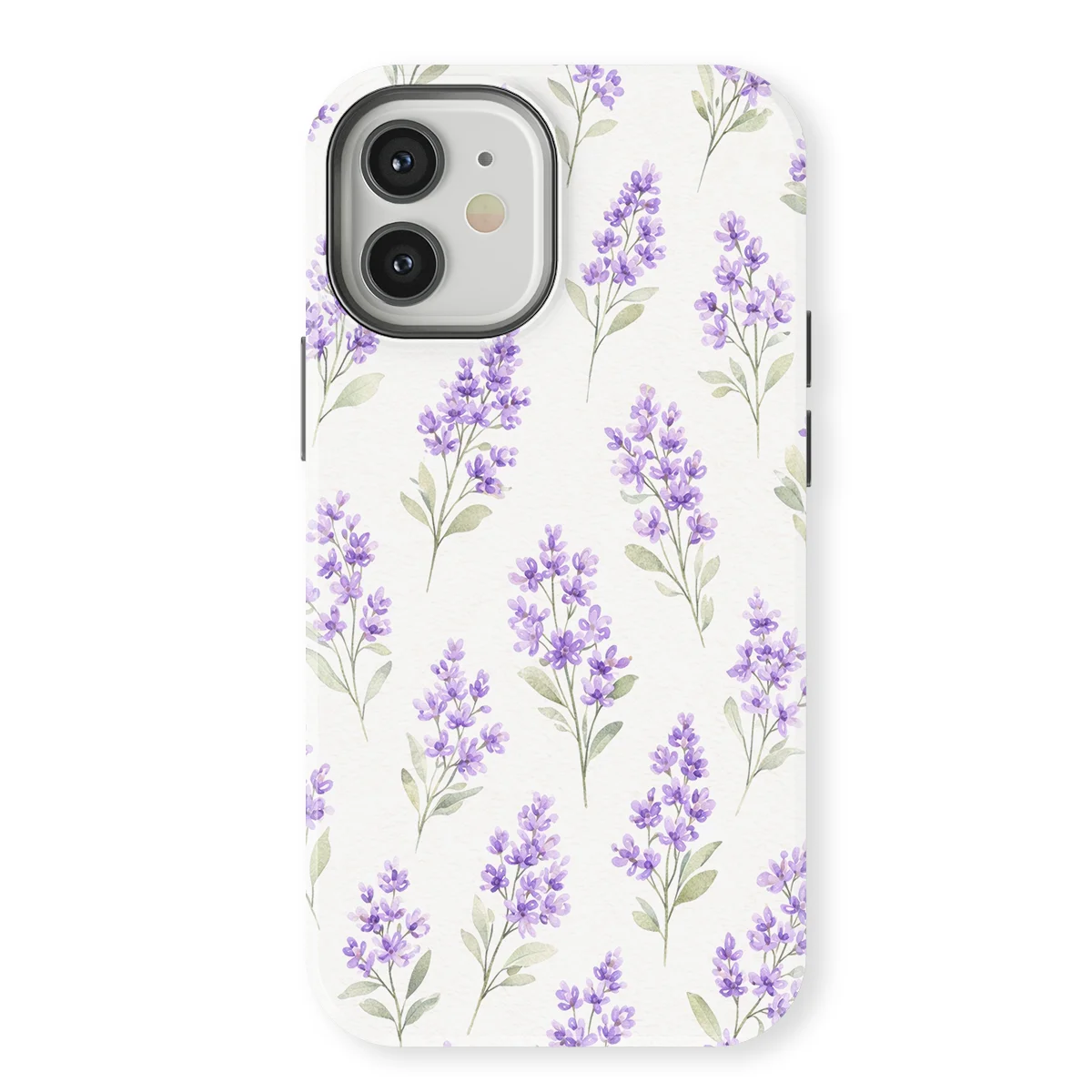 Watercolor Flowers - Provence Garden - Purple/Multicolor case for iPhone 12 Mini - Image 1