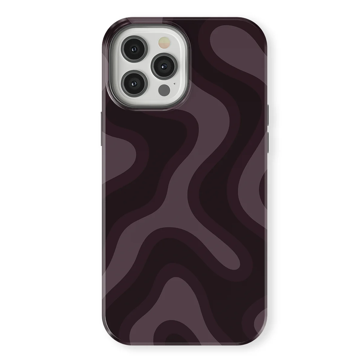 Curvy Lines - Aubergine Fade - Purple/Pink case for iPhone 12 Pro - Image 1