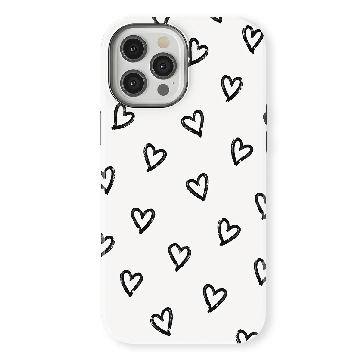 Little Love - Mono Hearts - White/Black/Multicolor case for iPhone 12 Pro - Image 1
