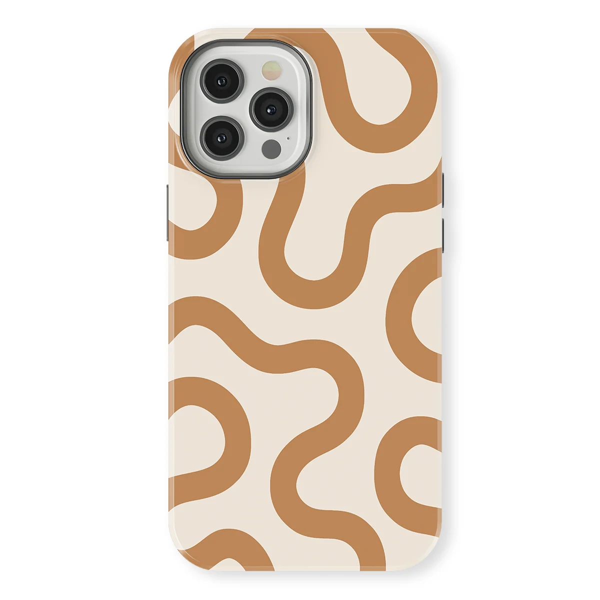 Motion Flow - Warm Whisper - White/Brown case for iPhone 12 Pro - Image 1