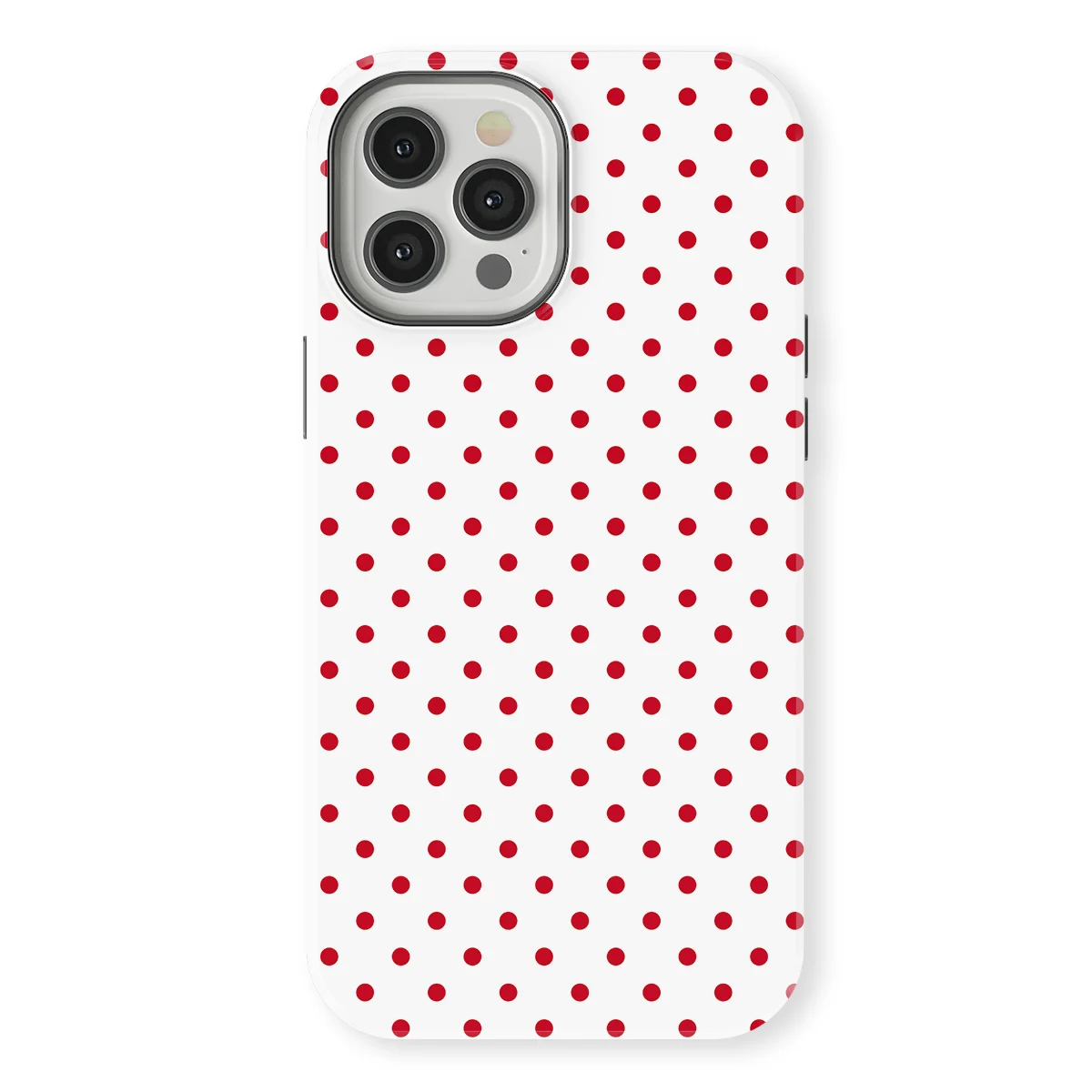 Polka Dots - Cherry Dots - White/Red case for iPhone 12 Pro - Image 1