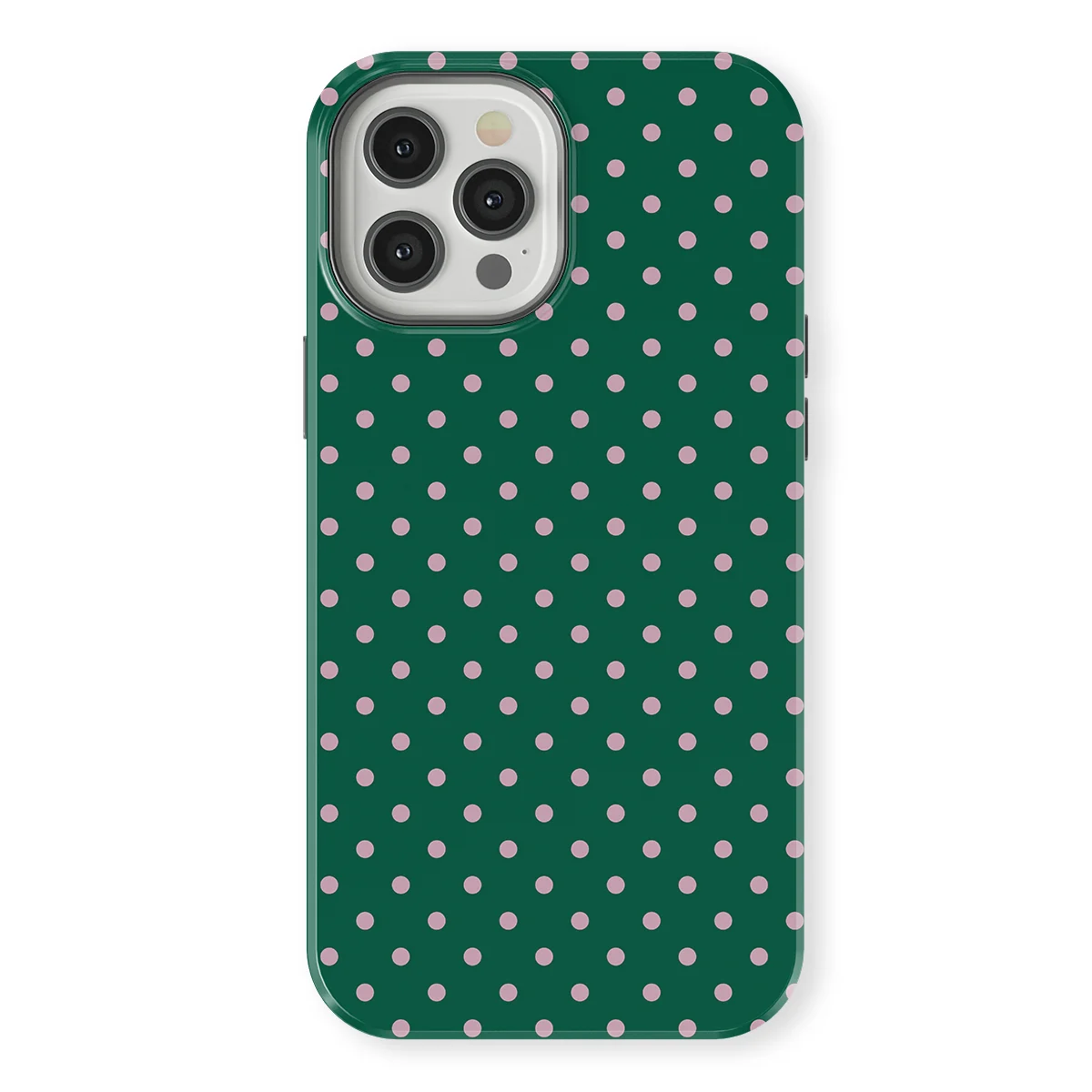 Polka Dots - Forest Blush - Green/Pink for iPhone 12 Pro