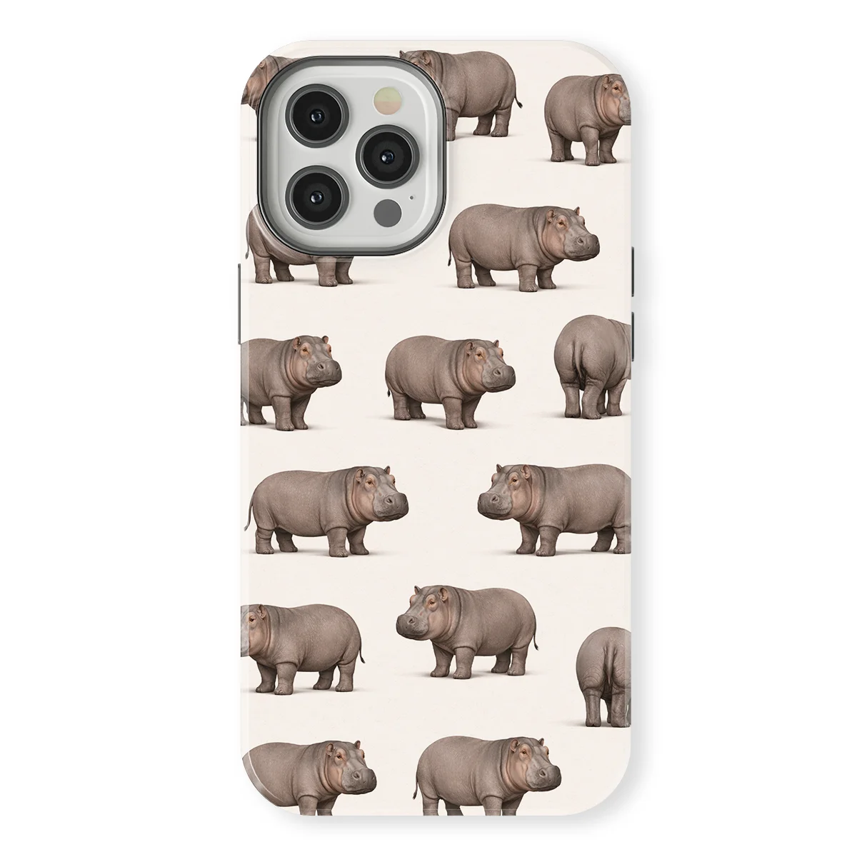 Safari - Nijlpaard - White/Grey case for iPhone 12 Pro - Image 1
