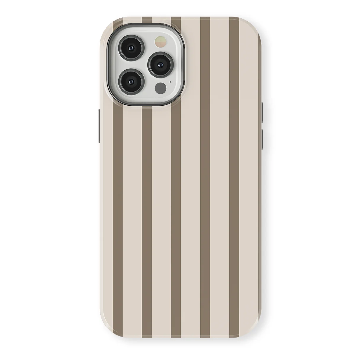 Stripes - Linen Wood - Beige/Brown case for iPhone 12 Pro - Image 1