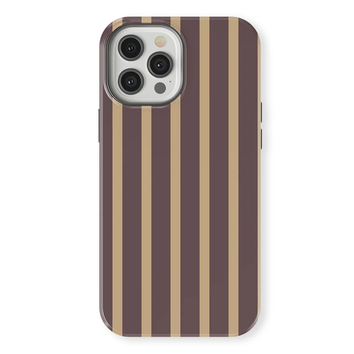 Stripes - Velvet Praline - Purple/Brown/Multicolor case for iPhone 12 Pro Max - Image 1