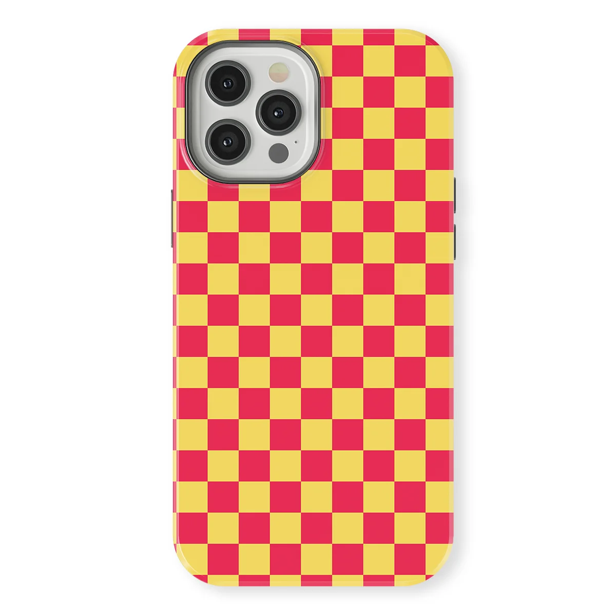 Tiny Squares - Cherry Checker - Pink/Yellow/Multicolor case for iPhone 12 Pro Max - Image 1