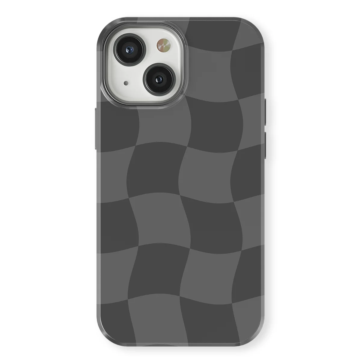 Checkered Warp - Grey Motion - Grey case for iPhone 13 - Image 1