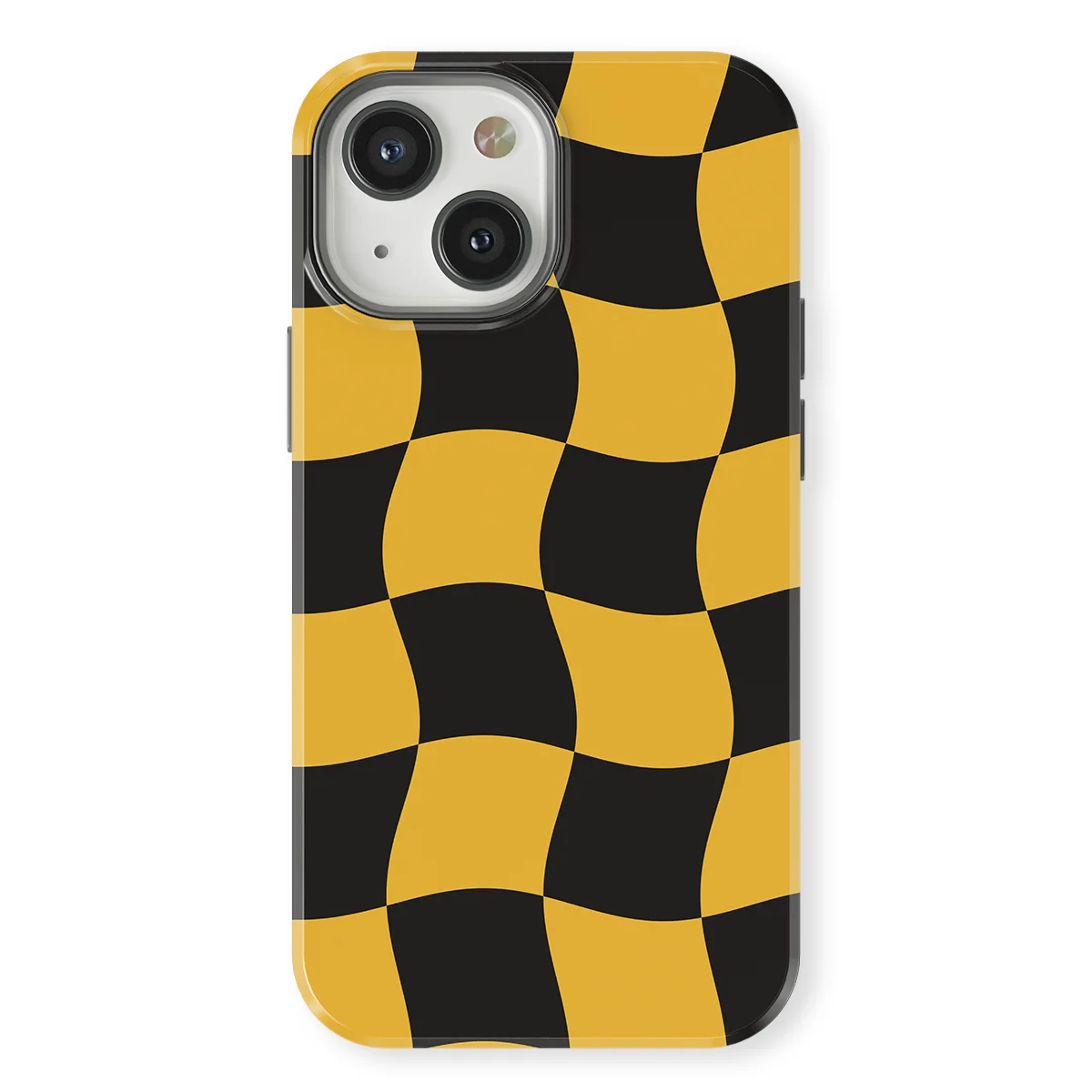 Checkered Warp - Yellow Rush - Yellow/Black/Multicolor case for iPhone 13 - Image 1