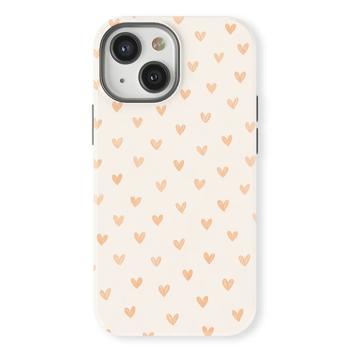 Little Love - Blush Hearts - White/Orange case for iPhone 13 - Image 1