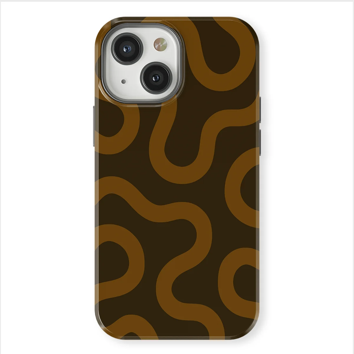 Motion Flow - Fluid Roots - Brown/Orange case for iPhone 13 - Image 1