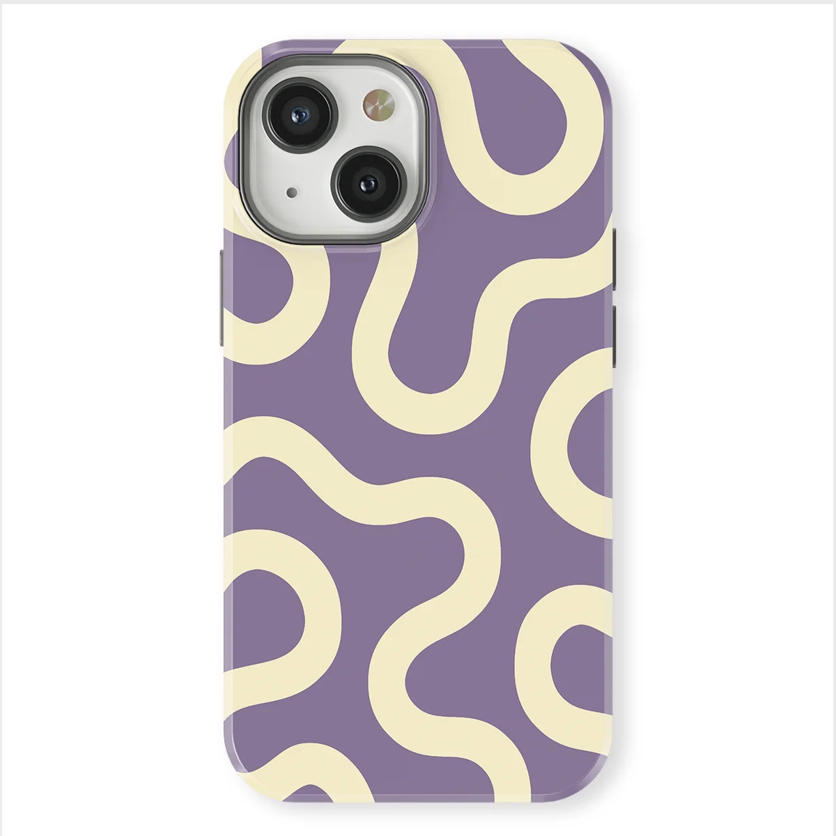 Motion Flow - Pastel Path - White/Purple case for iPhone 13 - Image 1