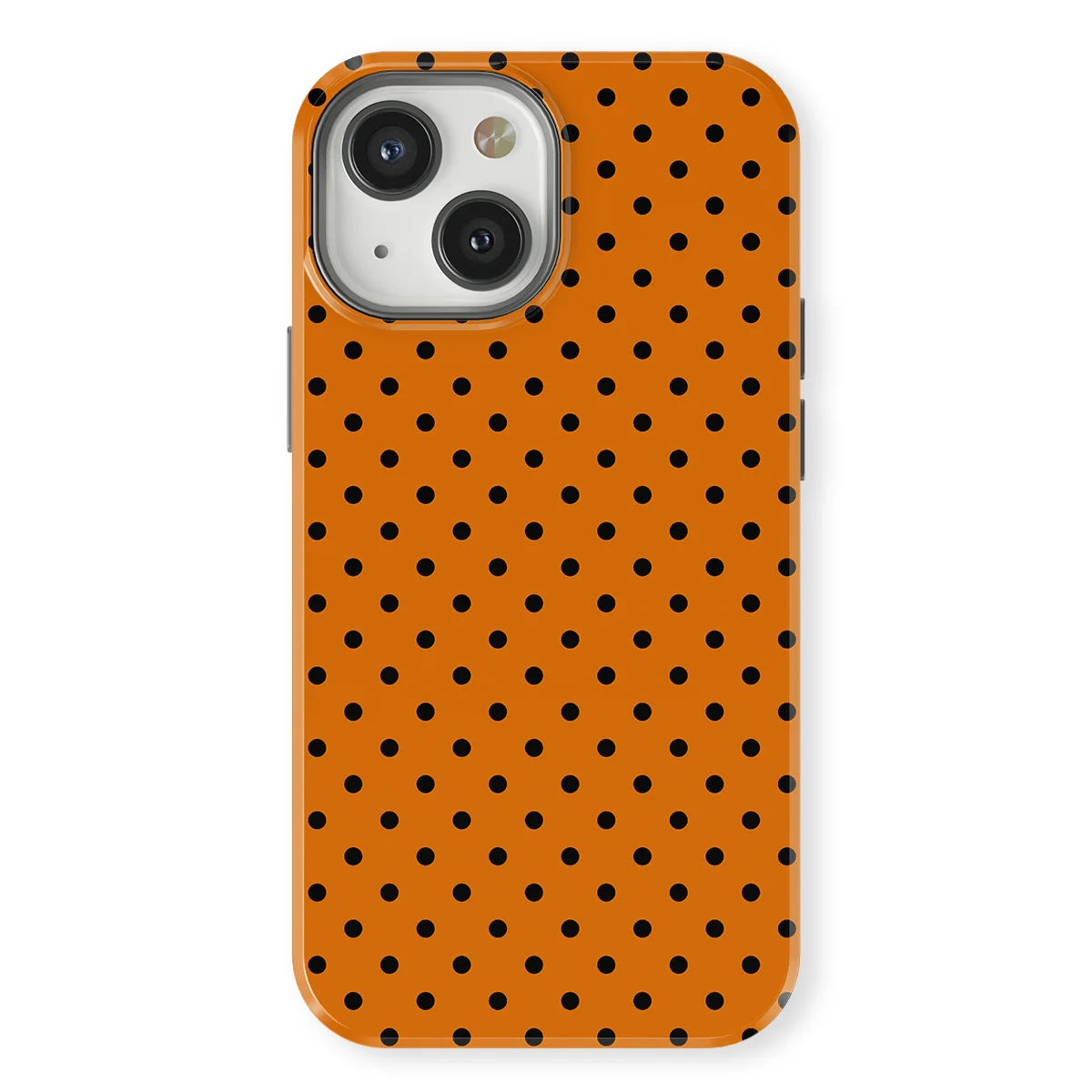 Polka Dots - Pumpkin Dots - Orange/Black case for iPhone 13 - Image 1