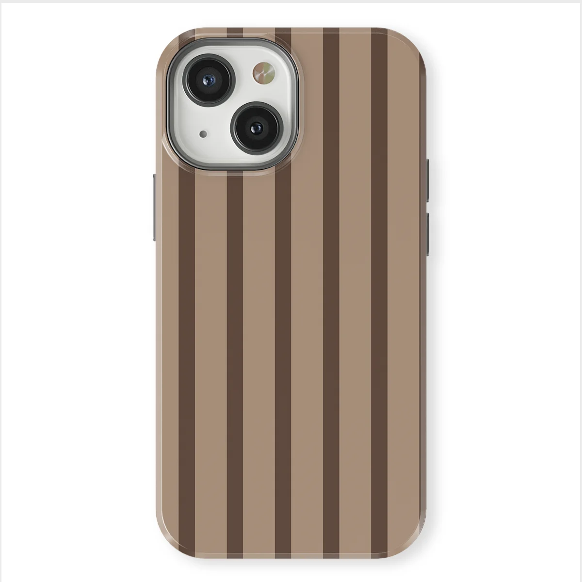 Stripes - Truffle Touch - Brown case for iPhone 13 - Image 1