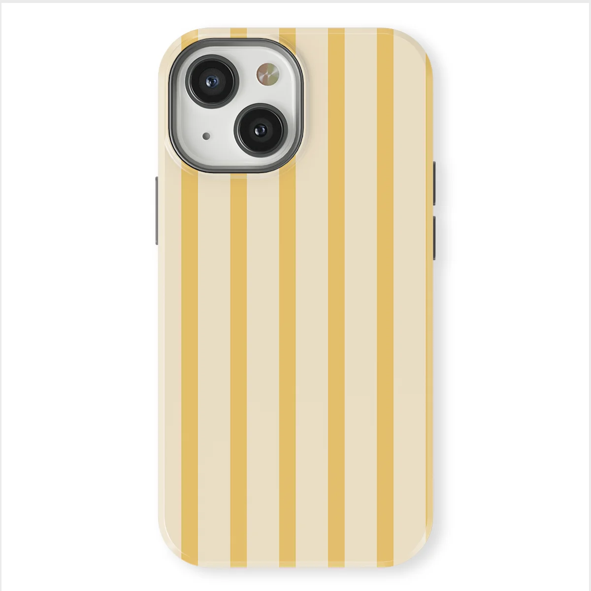 Stripes - Vanilla Drop - Beige/Yellow case for iPhone 13 - Image 1