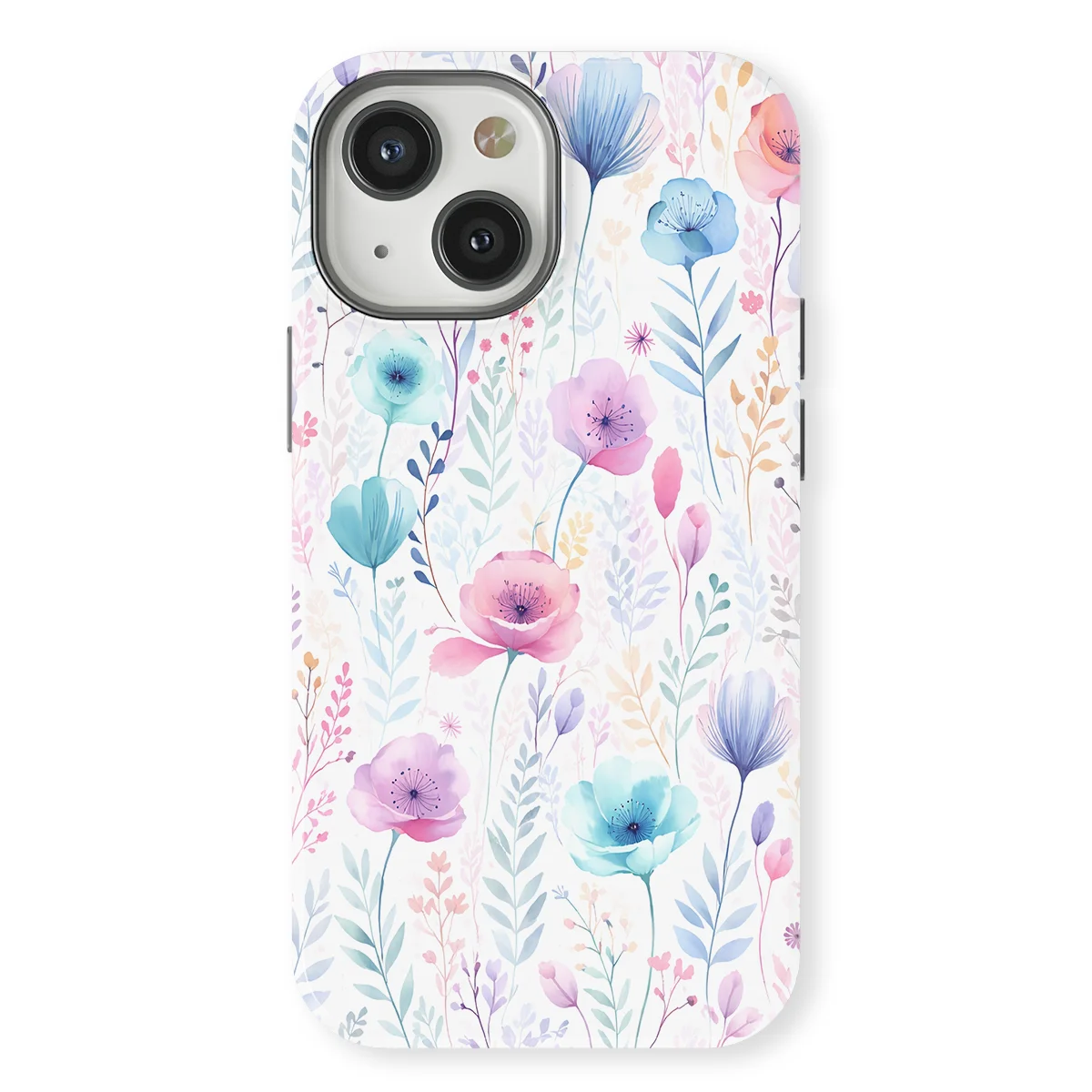 Watercolor Flowers - Blooming Dream - Blue/Purple/Multicolor case for iPhone 13 - Image 1
