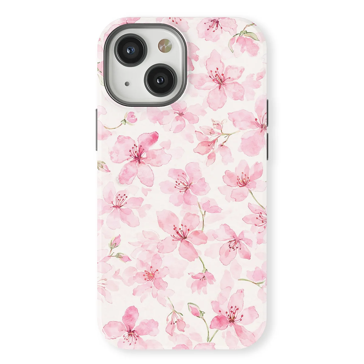 Watercolor Flowers - Cherry Blossom - Pink case for iPhone 13 - Image 1