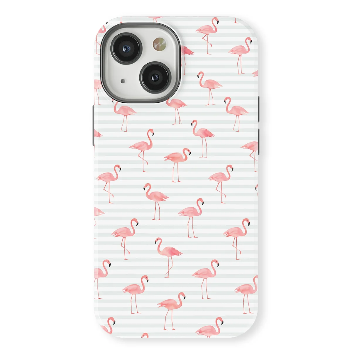 Happy Stripes - Flamingo Flush - Pink/Turqoise/Multicolor case for iPhone 13 Mini - Image 1