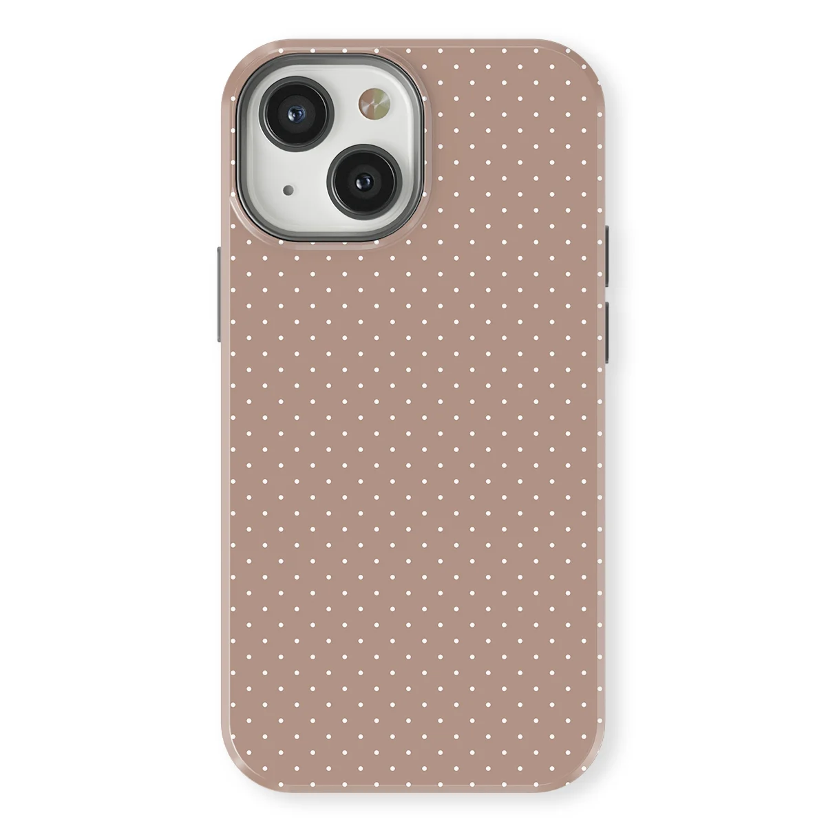 Micro Polka - Mocha Confetti - Brown case for iPhone 13 Mini - Image 1