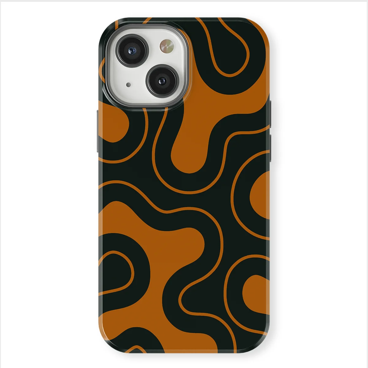 Motion Flow - Organic Circuit - Orange/Black for iPhone 13 Mini
