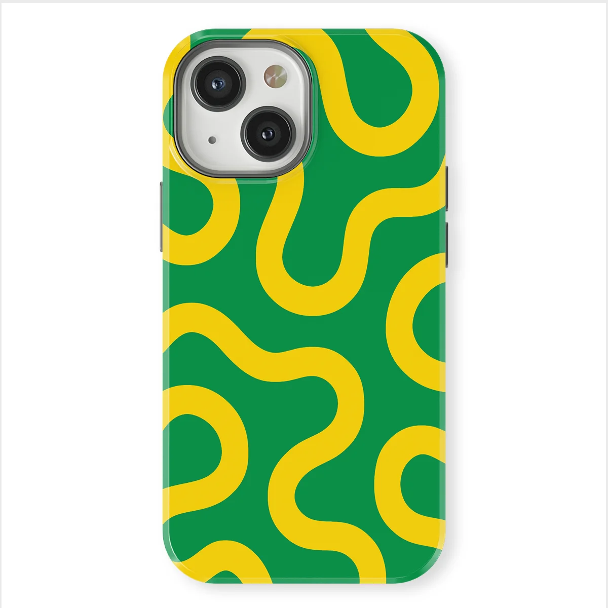 Motion Flow - Reggae Flow - Green/Yellow case for iPhone 13 Mini - Image 1