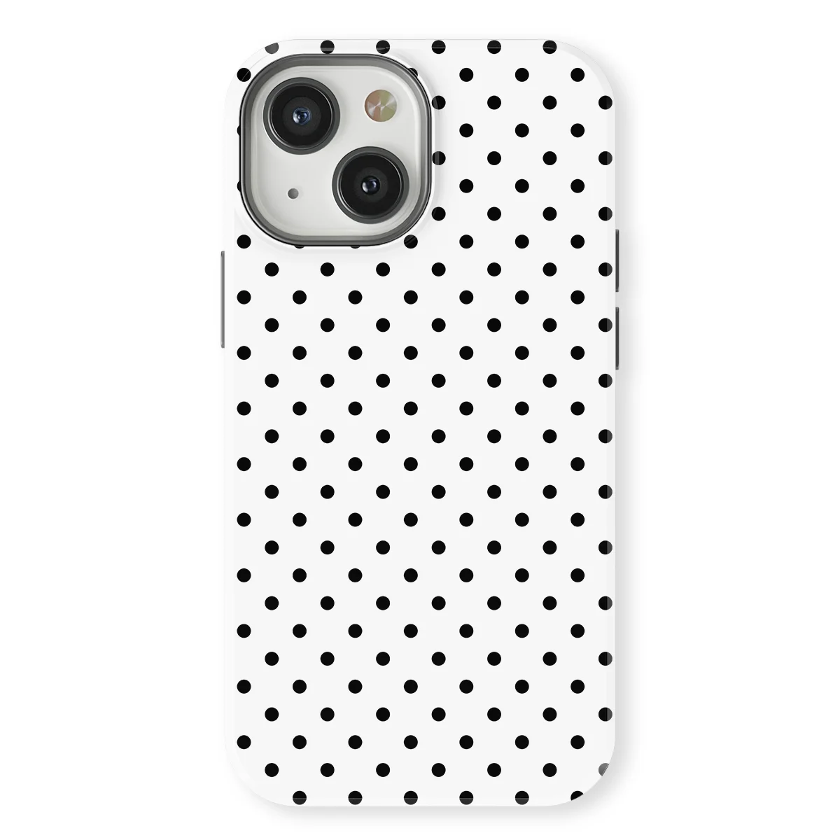 Polka Dots - Mono Dots - White/Black case for iPhone 13 Mini - Image 1