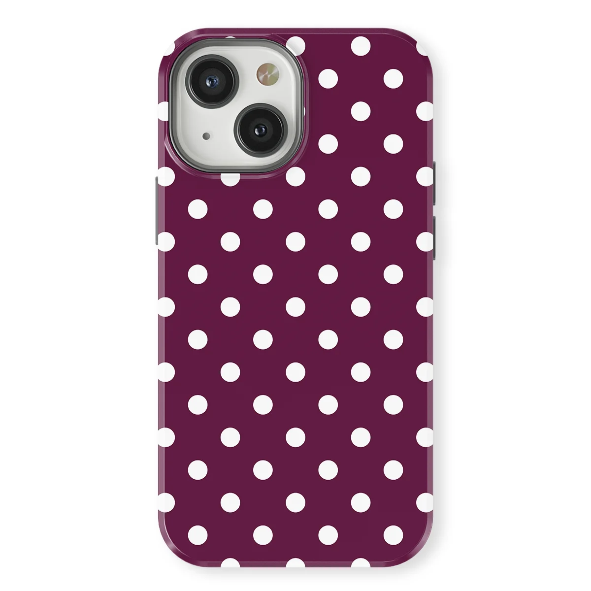Polka Dots - Purple Pop - Purple/White case for iPhone 13 Mini - Image 1