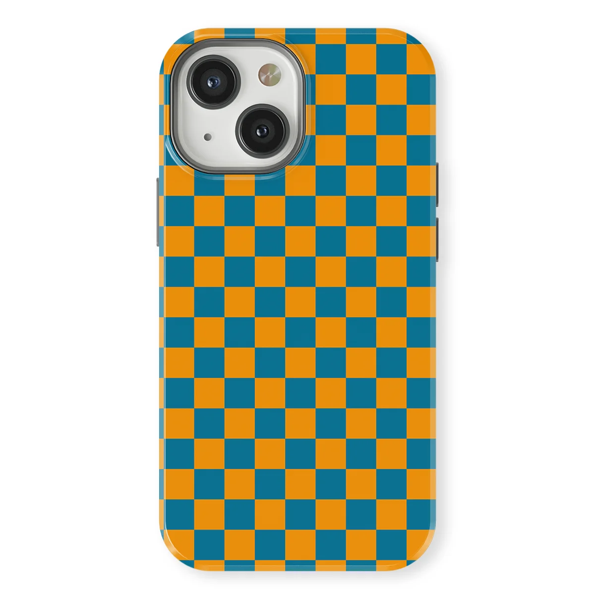 Tiny Squares - Petrol Pop - Orange/Blue/Multicolor case for iPhone 13 Mini - Image 1