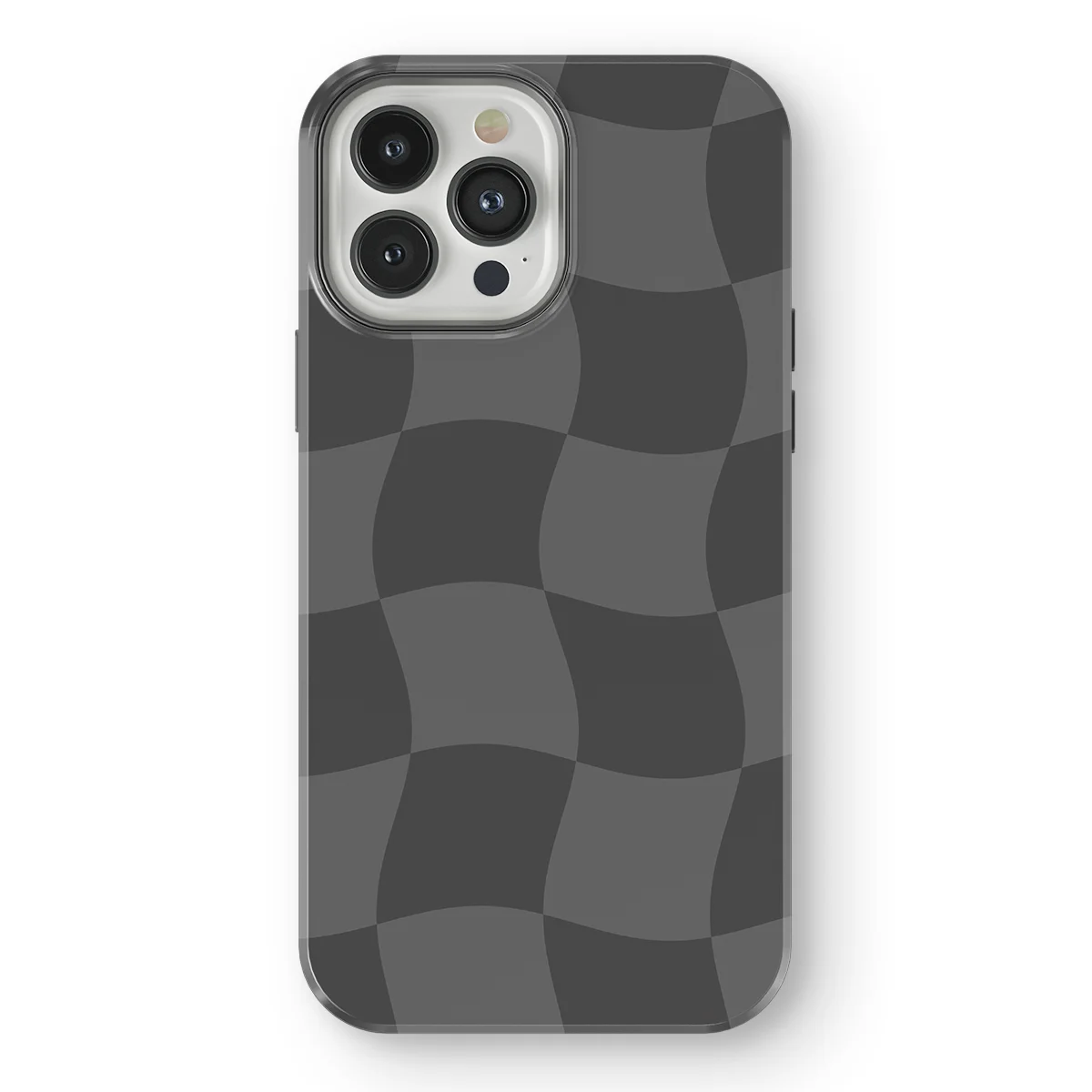 Checkered Warp - Grey Motion - Grey case for iPhone 13 Pro - Image 1