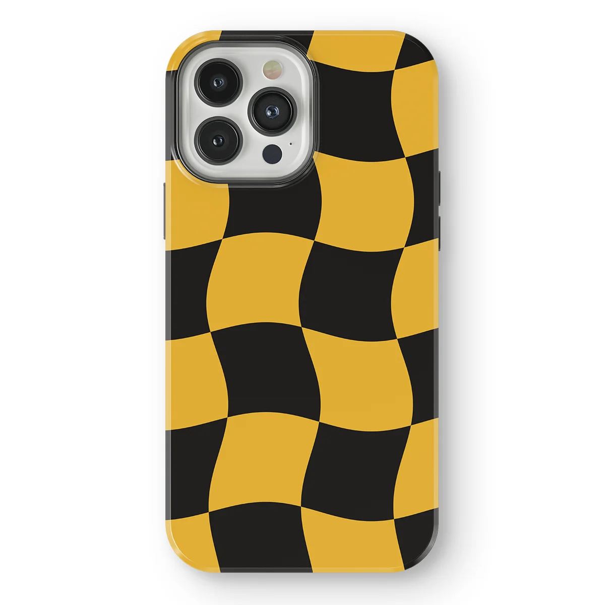 Checkered Warp - Yellow Rush - Yellow/Black/Multicolor for iPhone 13 Pro