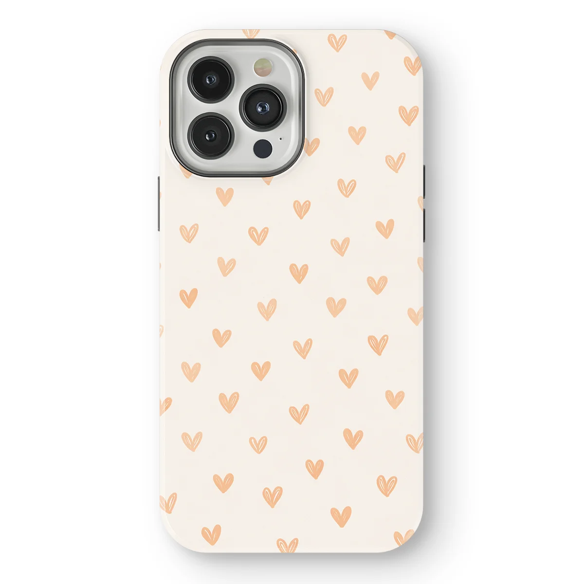 Little Love - Blush Hearts - White/Orange case for iPhone 13 Pro - Image 1