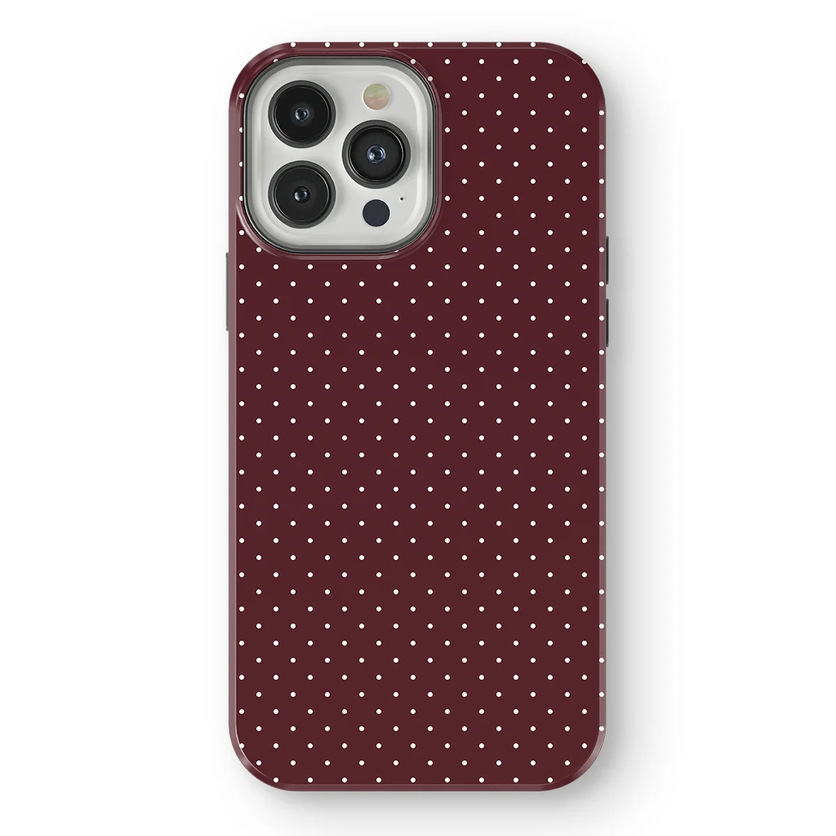 Micro Polka - Wine Dots - Red case for iPhone 13 Pro - Image 1